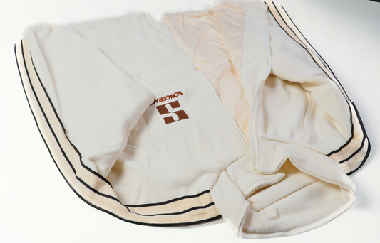 Off-White Track Jacket with Striped Sleeves & “SONGERA”