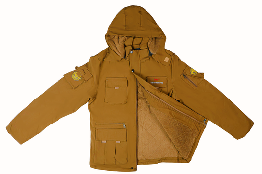 Classic Winter Hooded Cargo Jacket – Warm, Durable & Outdoor Ready