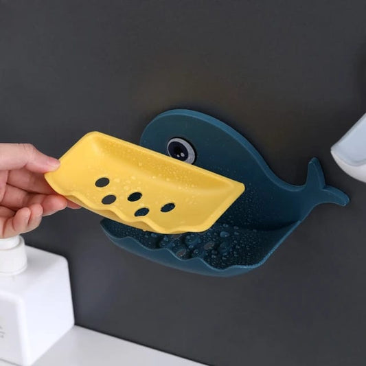 🧼 Cartoon Whale Wall-Mounted Soap Holder