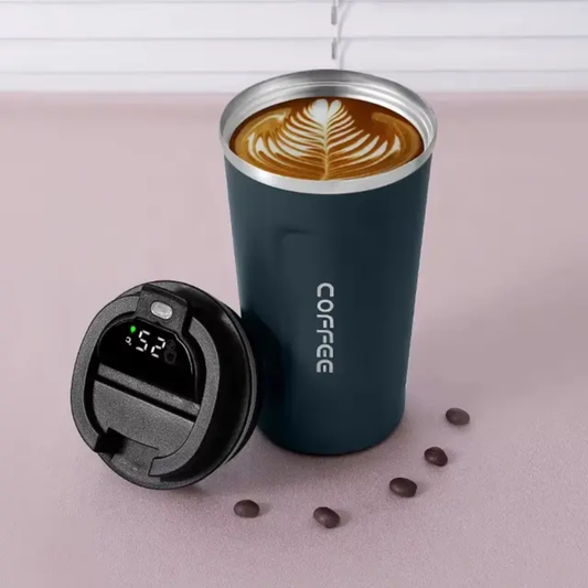 380ml Smart Temperature Display Coffee Mug – Stainless Steel Vacuum Insulated Travel Mug with LED Touch Screen Lid