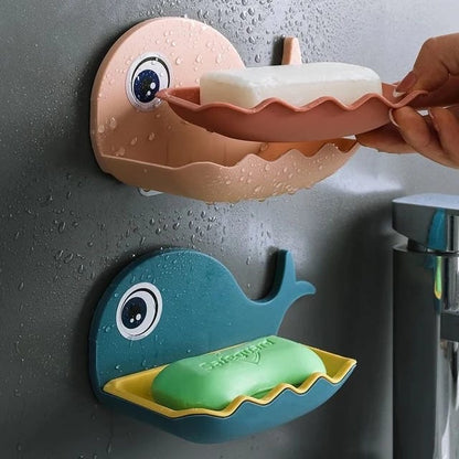 🧼 Cartoon Whale Wall-Mounted Soap Holder