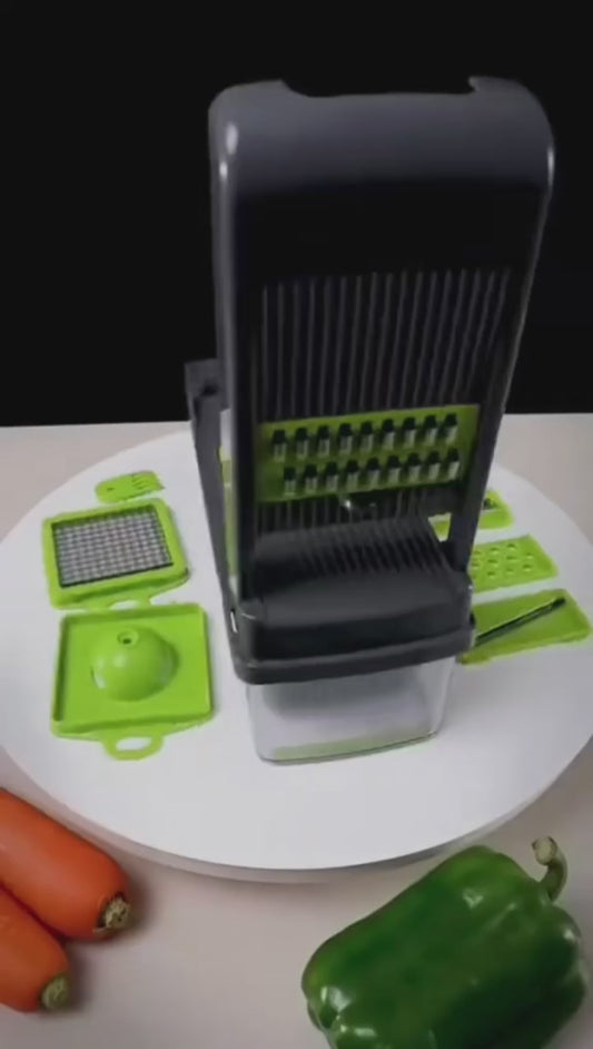 16 in 1 Vegetable Cutter & Slicer – Multifunction Kitchen Chopper with 6 Blades