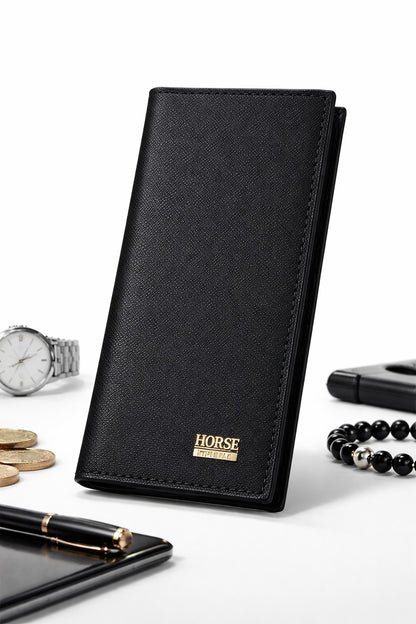 Long Wallet for Men – Premium Zipper Clutch Wallet with Card Holder & Cash Organizer