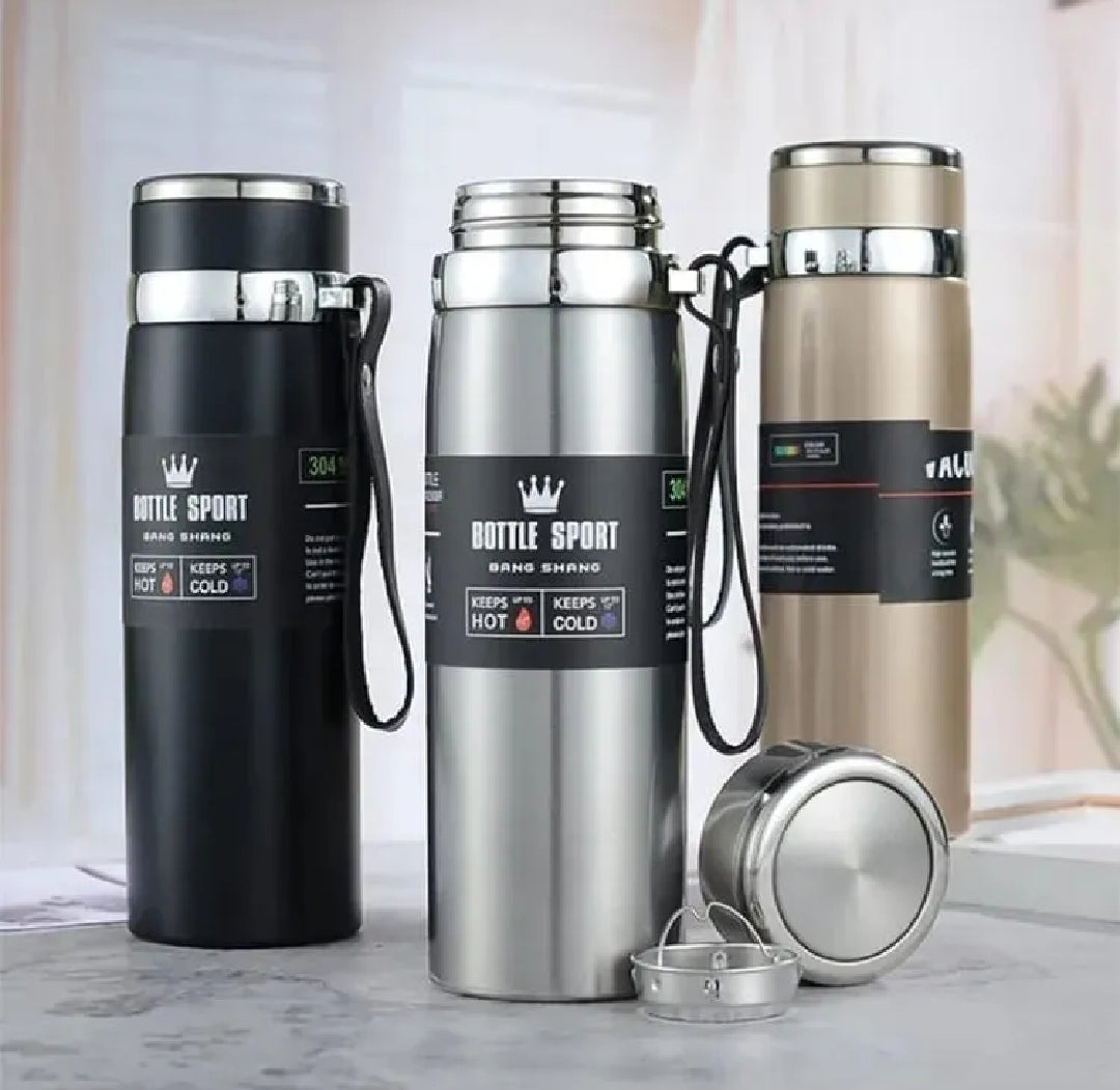 800ml Stainless Steel Water Bottle – Vacuum Insulated Hot & Cold Thermos Flask with Leak-Proof Lid