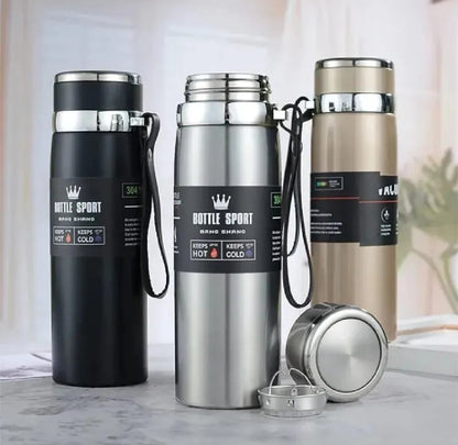 800ml Stainless Steel Water Bottle – Vacuum Insulated Hot & Cold Thermos Flask with Leak-Proof Lid