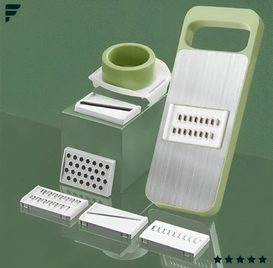 Stainless Steel Vegetable Cutter & Mandoline Slicer with Garlic Crusher | Manual Kitchen Slicer