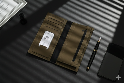 Long Wallet for Men – Premium Zipper Clutch Wallet with Card Holder & Cash Organizer