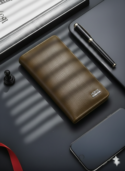 Long Wallet for Men – Premium Zipper Clutch Wallet with Card Holder & Cash Organizer